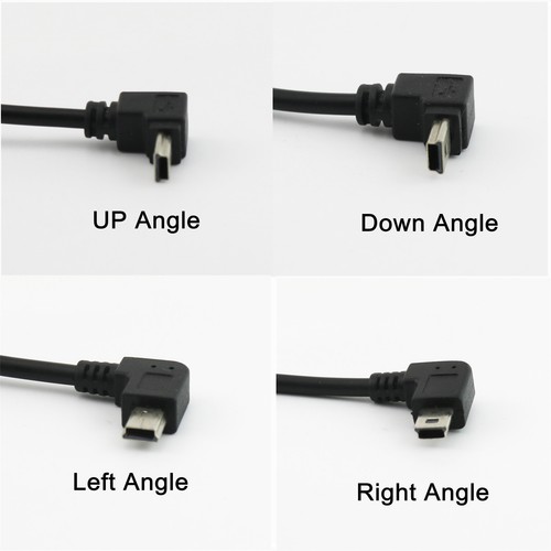 Cable de datos de carga hembra mini USB 5 pines ángulo recto macho a USB-C 3.1 tipo C - Imagen 8 de 8