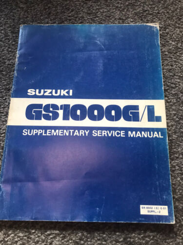 Suzuki GS1000G/L supplementary  service manual. - Zdjęcie 1 z 1