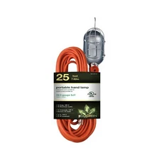 Go Green Power Inc. 25ft Portable Hand Lamp with 16/3 Kink-Free Cord (Bulb no...
