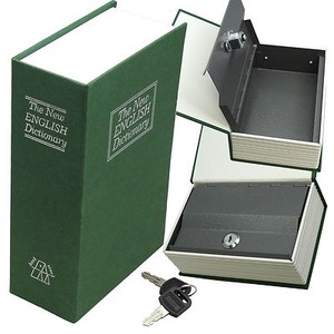 dictionary metal book safe