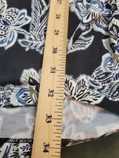 Banana Republic Dress Womens Medium Jersey Knit Long Sleeve Paisley Floral Blue