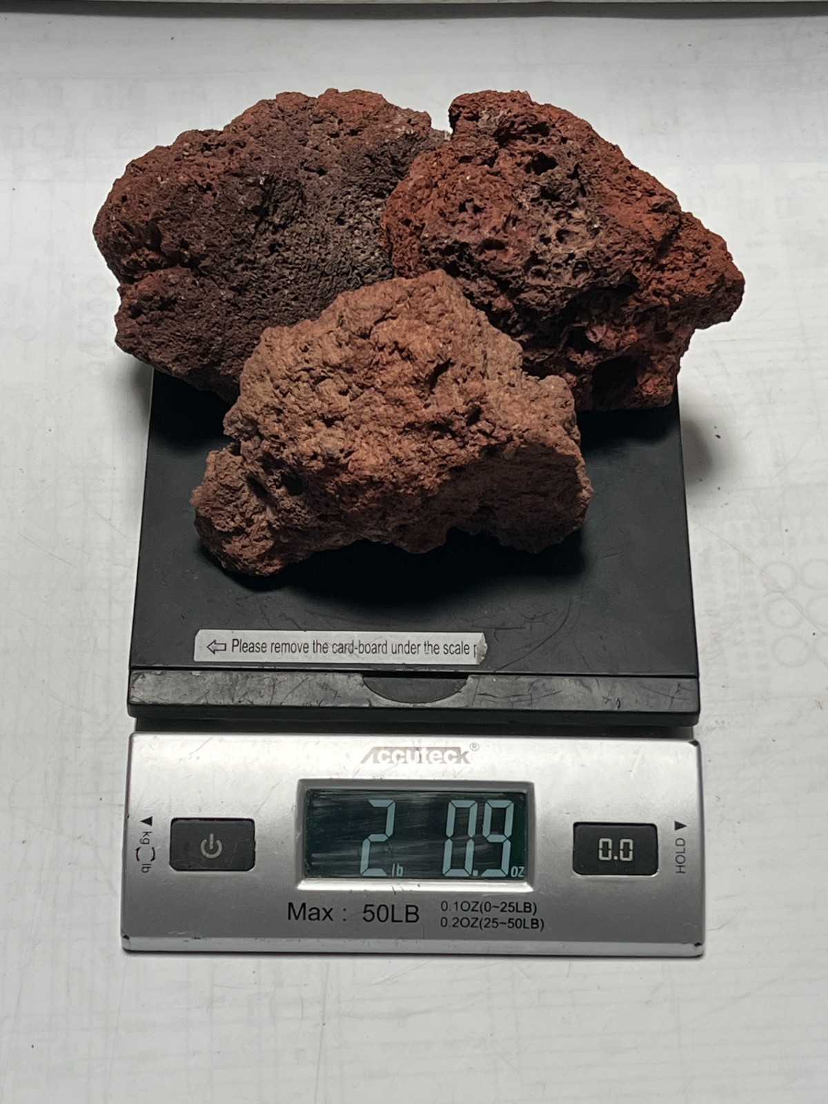 3) Natural Red Lava Rock Unique Volcanic Stone for Aquariums, Terrar