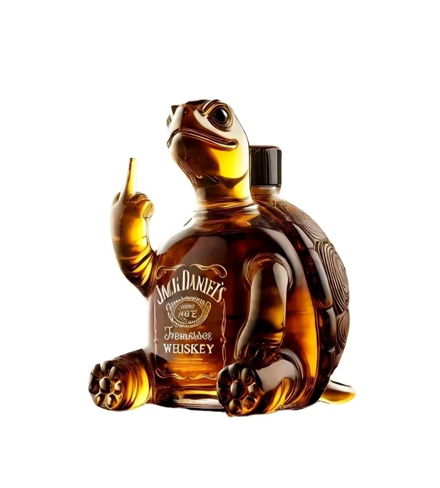 Tortuga Tennessee Whisky Jack Daniels Madera de Roble IPA Vidrio Decantador Escritorio Trofeo Foto 3 de 3