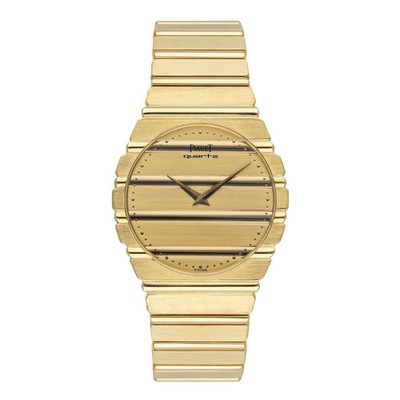 Piaget Polo 7661 C 701 Champagne Dial Yellow Gold Watch