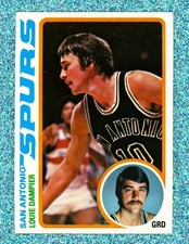 1978/79 Topps Basketball # 51 Louie Dampier - San Antonio Spurs