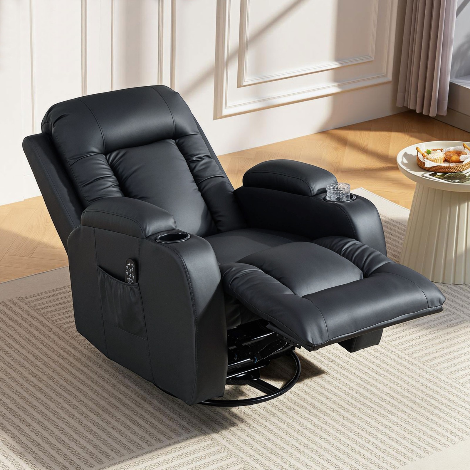 HOMCOM Relaxsessel verstellbar Massagesessel mit Liegefunktion Heizung