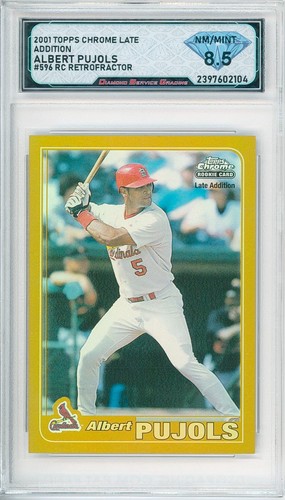 Albert Pujols [Retrofractor] #596 2001 Topps Chrome card