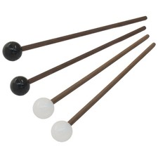 Marvexi 4Pcs Rubber Tongue Drum Sticks Xylophone Mallets, Black  White