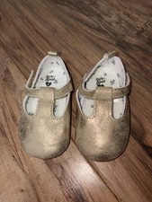 Baby B  gosh gold sparkle baby girl shoes size 2 3-6 M