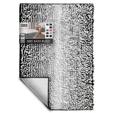 Hearth  Harbor Bathroom Rugs, Chenille 2' x 3' Rectangular , Ombre Black