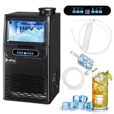 Commercial Ice Maker,70 lbs,2-Way Add Water,Large Ice Maker for School,Home,Bar