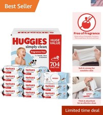 Family-Friendly Simply Clean Wipes: 704 Soft, Unscented Diaper Wipes in 11 Packs