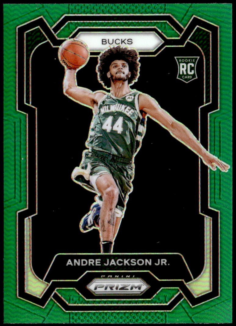 2023-24 Panini Prizm #131 Andre Jackson Jr. Prizms Green E1