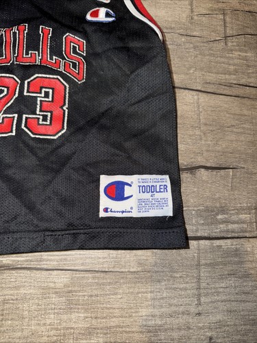 Vintage Champion NBA Chicago Bulls Michael Jordan Basketball Jersey Toddler 4T - Picture 2 of 4