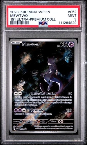 2023 POKEMON SVP EN-SV BLACK STAR PROMO 151 ULTRA-PREM COLL #052 MEWTWO PSA 9
