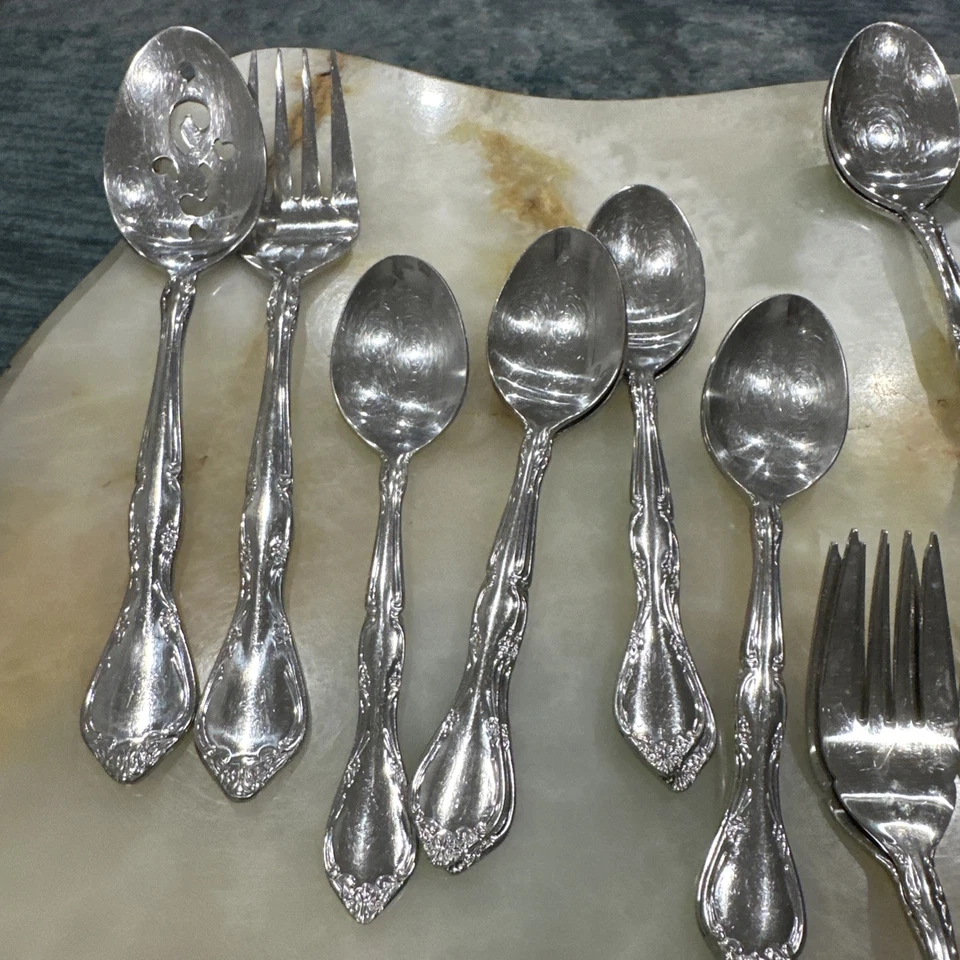 51 PCs "Winter Rose" Supreme TOWLE 18-8 Service for 8 W/extra Pieces Serving - Image 2 of 4