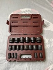 Matco Tools Adv Scp196v 19pc 12 Drive Impact Deep Socket Set Black Standard Set