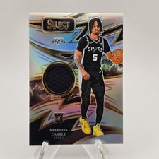 Stephon Castle 2024-25 Panini Select Sparks Patch Silver Prizm RC #SPK-CAS