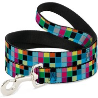 Dog Leash Checker Bright Pastel W/Outline (Us Import)