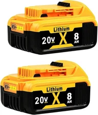 Upgraded 8.0Ah 2-Pack 20V MAX Battery Compatible with Dewalt Cordless Tools – 