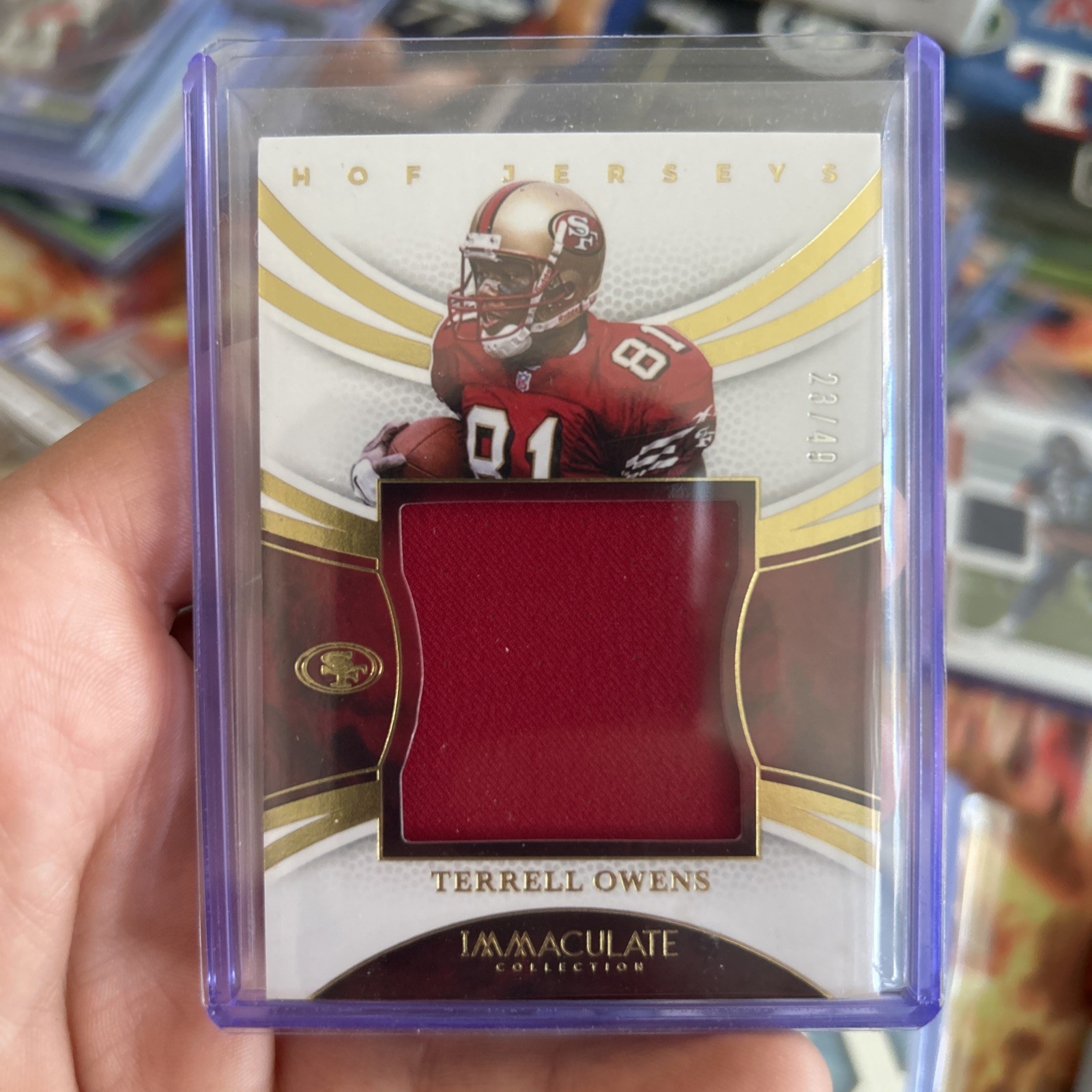 2025 PANINI IMMACULATE COLLECTION IMMACULATE HOF JERSEY TERRELL OWENS /49 
