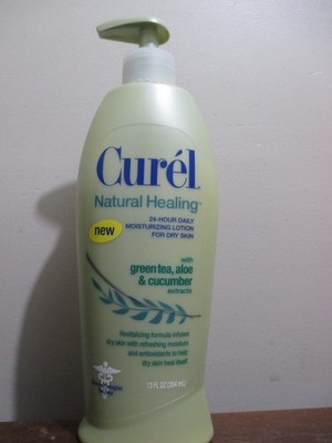 Curel Natural Healing MOISTURIZING LOTION green tea, aloe & cucumber 13 oz