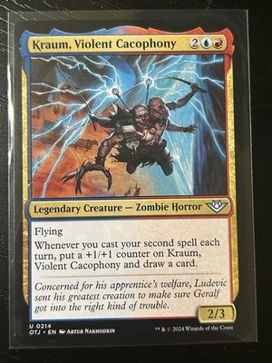 MTG Kraum, Violent Cacophony Outlaws of Thunder Junction Regular #214