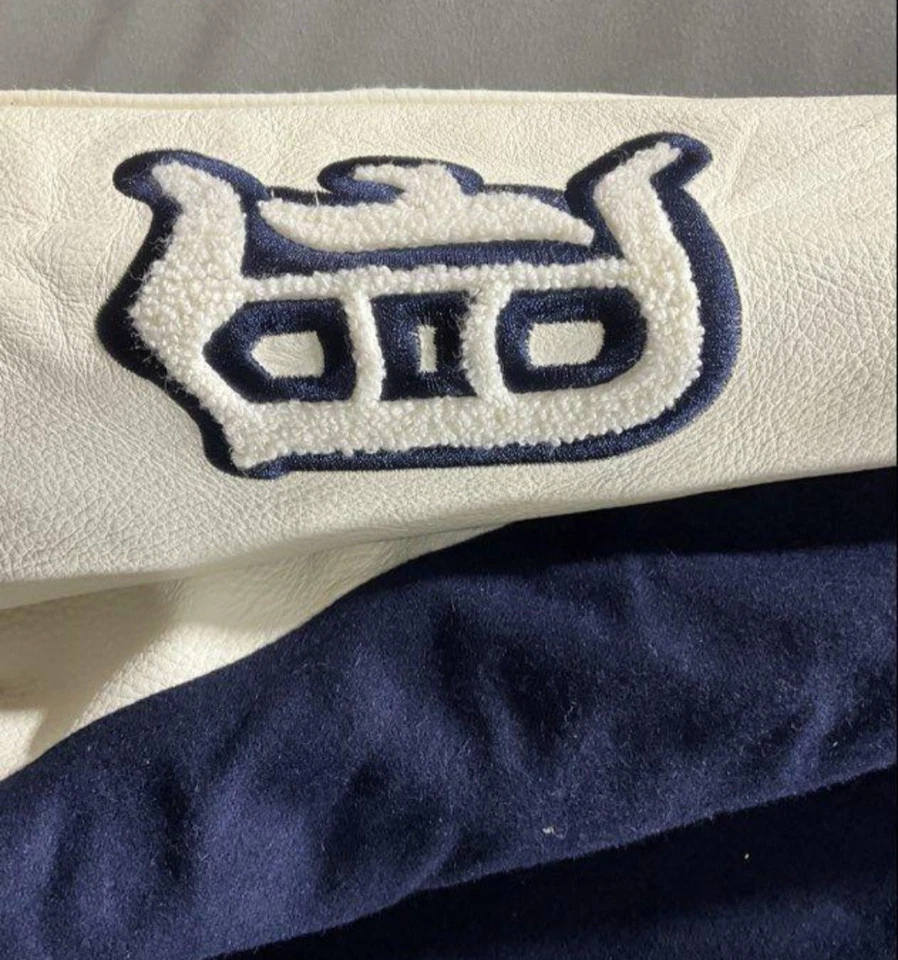 Al Wissam Detroit Men's Varsity Jacket Leather Sleeves 6xl Big Man Size coat  - Image 2 of 4