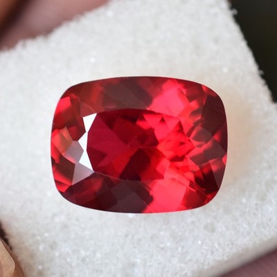 11 Ct Stunning NATURAL Red Ruby CERTIFIED Cushion Cut Loose Gemstone For Wedding