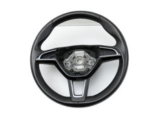Lenkrad Lederlenkrad Schwarz Chromglanz f&uuml;r Skoda Octavia III 5E 17-20