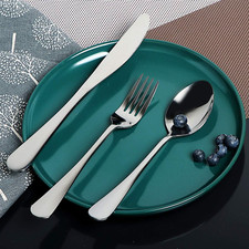 Travel Utensils Set with Case Reusable Portable Cutlery Set Stainless Steel 8...
