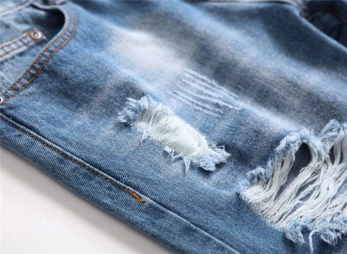 Men's Ripped Regular Fit Jeans (28, 332 Blue) - Bild 6 von 7