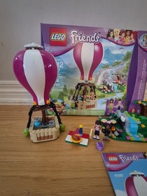 LEGO Friends 41097 Heartlake Hot Air Balloon 100% Complete Set Retired