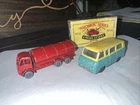 Matchbox Lesney Ford Thames Estate Car #70, Petrol Tanker ESSO #11 Grey Wheels