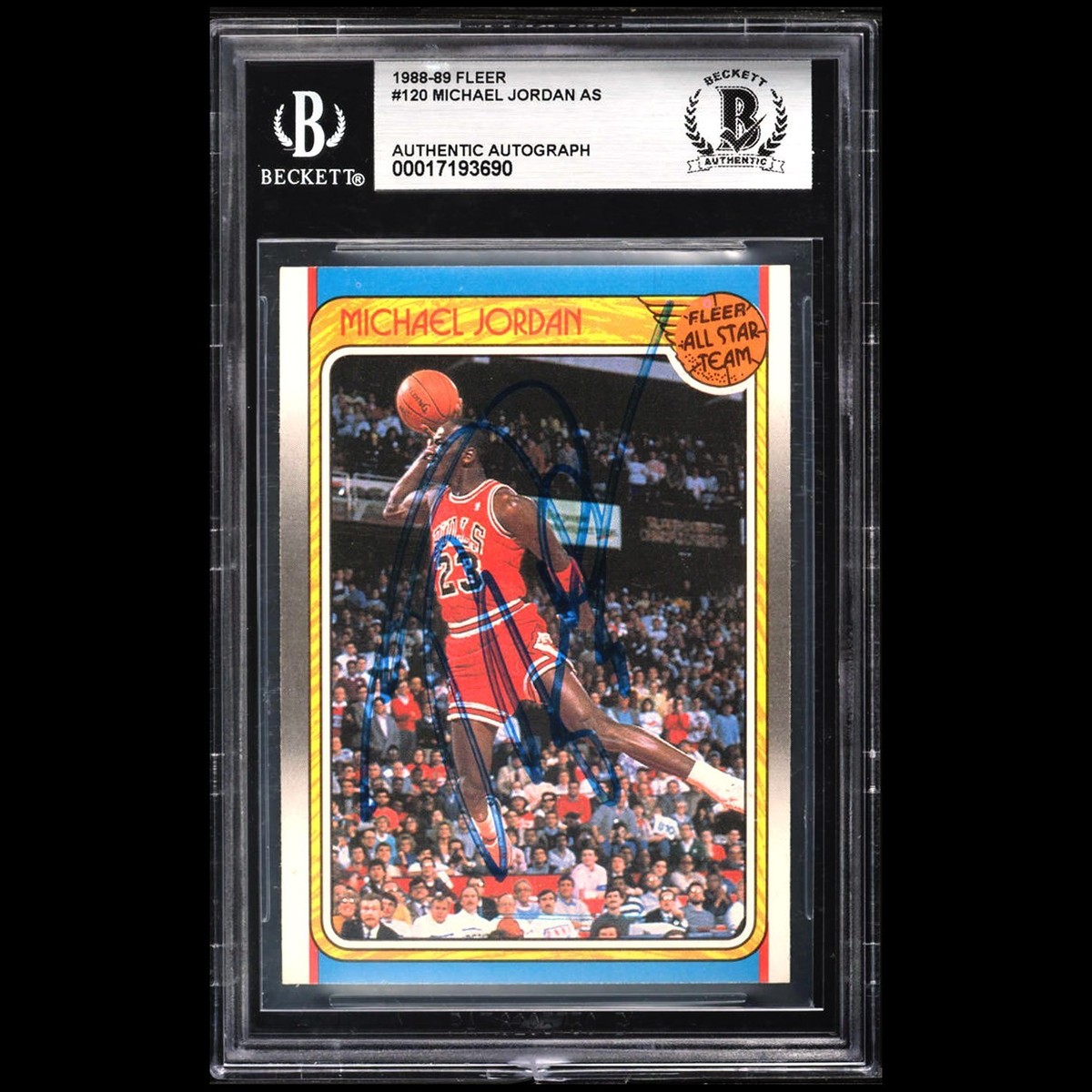 1988 Fleer #120 🔥 Michael Jordan All-Star Signed Autograph