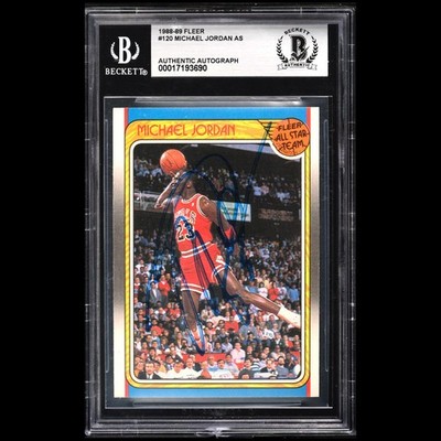 1988 Fleer #120 🔥 Michael Jordan All-Star Signed Autograph