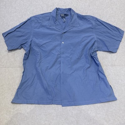 Polo Ralph Lauren Clayton Shirt Mens XL Button Up Loop Collar Travel Camp