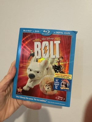 Disney Bolt 3D Blu-ray DVD 2011 Release, 3-Disc Set, Slipcover Included