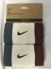 Nike Tennis Swoosh Doublewide Wristbands Sail/Dark Red