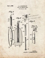 Fruit and Vegetable Peeler Patent Print Old Look
