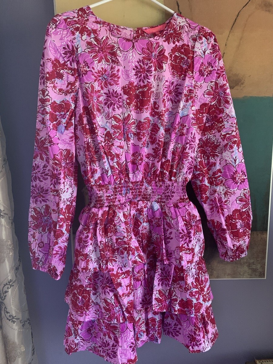 NWT Lilly Pulitzer Size 8 Khloey Smocked Dress Lilac Thistle NWT Lilly Pulitzer Size 8 Khloey Smocked Dress Lilac Thistle