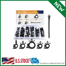 60 Pcs Car Wire Loom Routing Clips Assortment 6 Different Sizes Universal New