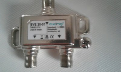 Axing BVE 20-01 2-Fach BK-Verteiler (5-1000 MHz) für Kabelfernsehen und... 