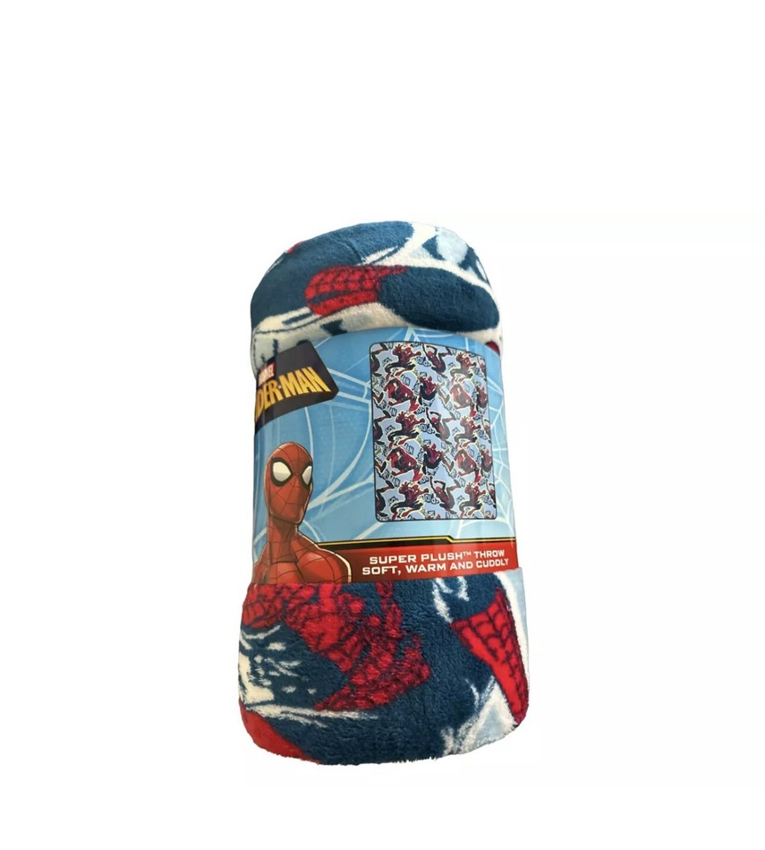 Couverture Micro Raschel Marvel 116,8 X 152,4 Cm - Douce Et Confortable, Design Épéeiste Officiel, Idéale Pour Canapé Ou Lit