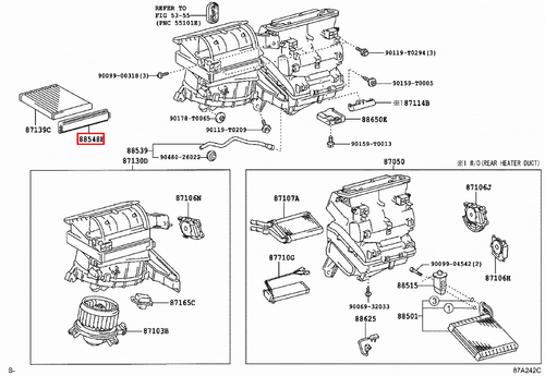 Genuine Hilux TGN10 KUN36 KUN35 KUN26 KUN25 AC A/C Pollen Cabin Air Filter Door - Picture 5 of 20