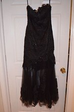 Flirt by Maggie Sotter Womens 6 Formal Pageant Prom Black Dress Worn 1X EUC