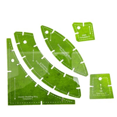 5Pcs Quilting Templates Quilters Ruler Acrylic Patchwork Gauges Quilting Ruler