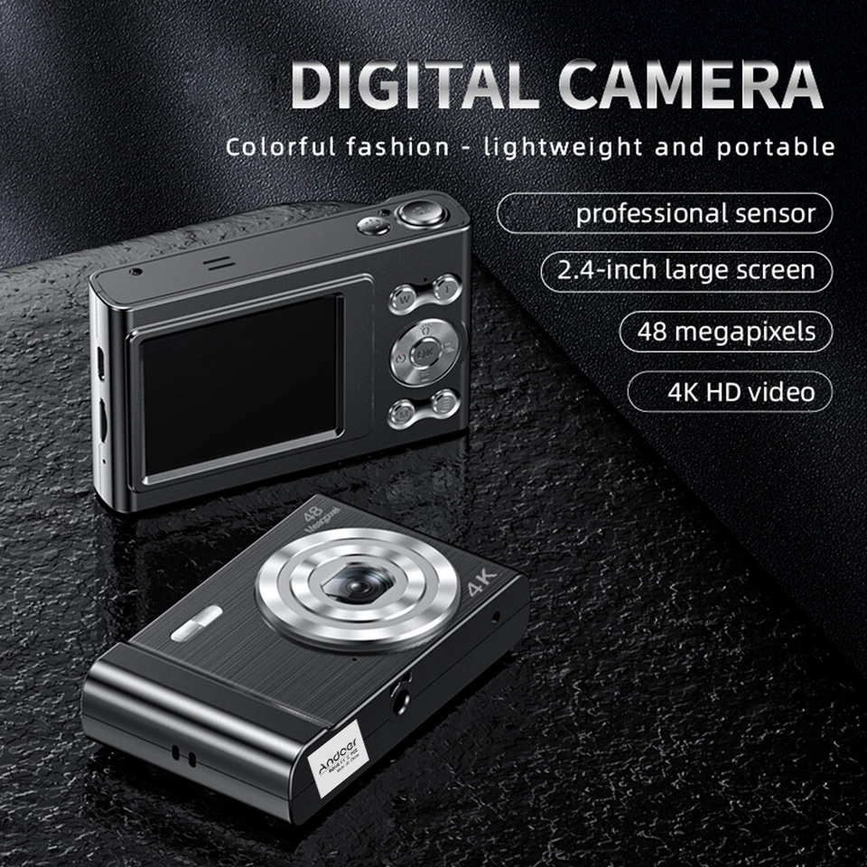 4K Digital  Video  48MP 2.4 Inch IPS Screen Auto C7Q6 - Image 4 of 4