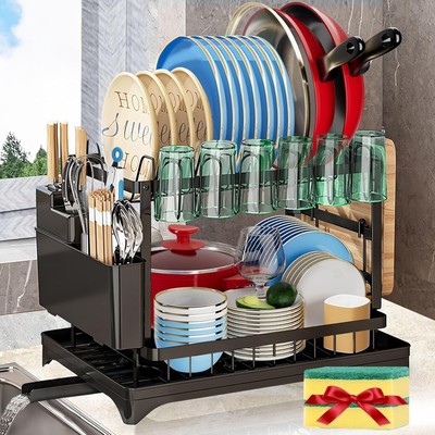 MEJOR Escurridor De Platos Acero Inoxidable Cocina Para Encimera Secado Estante
