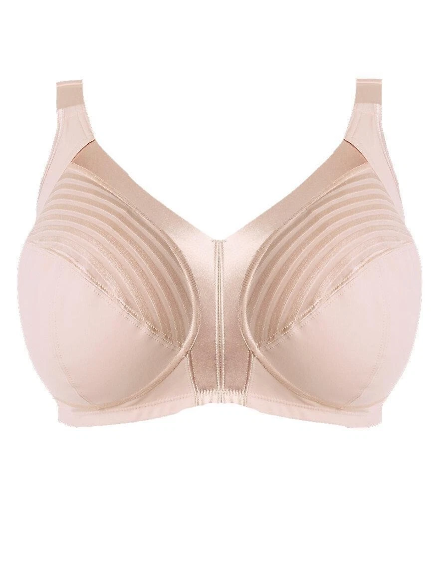 M&S Full Cup Bra Non-Wired Total Support Embroidered Crossover 44A Natural  BNWT